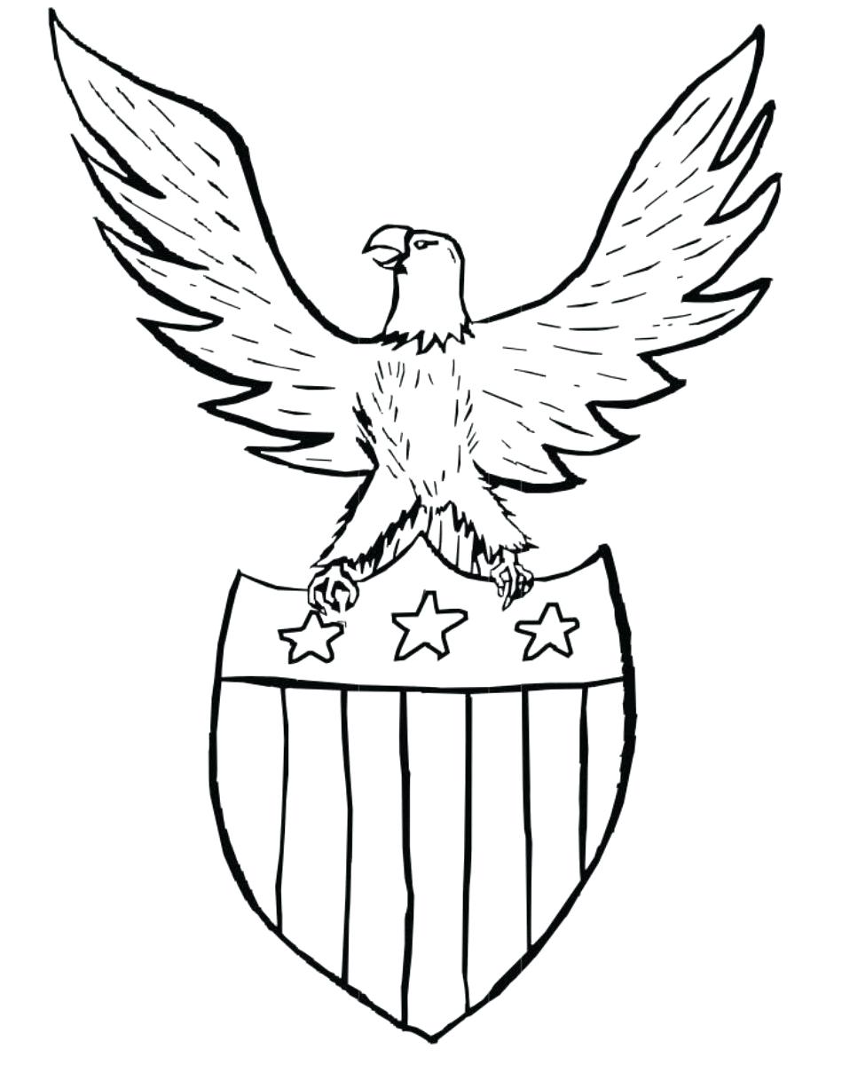949x1200 Coloring Pages ~ Patriotic Coloring Pages Image Of Shield Free