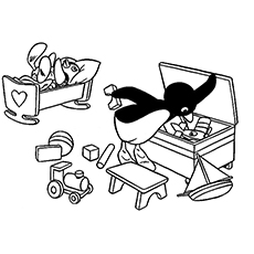 230x230 Penguin Coloring Pages