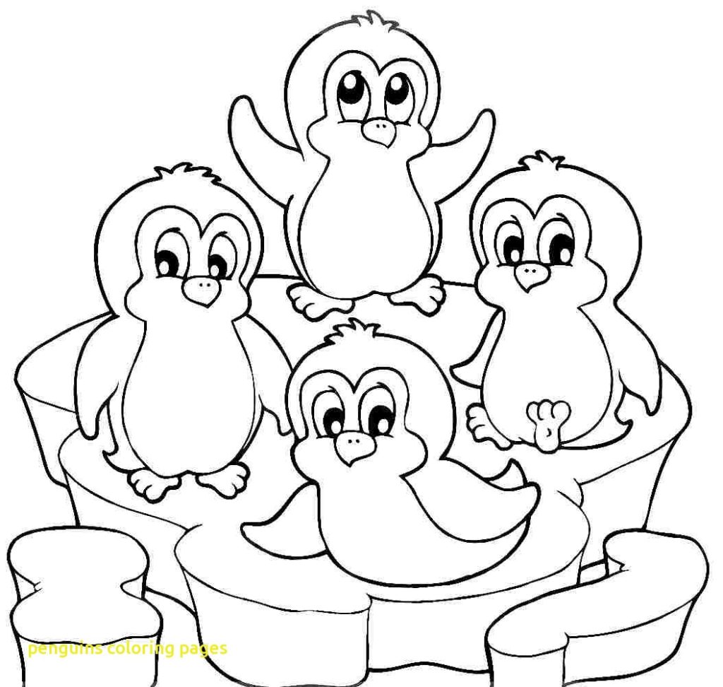 1024x972 Penguins Coloring Pages With Penguin Free Printable Within Page