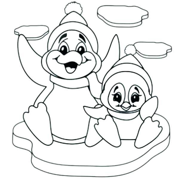 600x600 Penguin Color Pages Cliptext.co