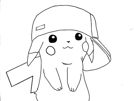 440x330 Ash And Pikachu Coloring Pages With Free Printable For Kids Mega