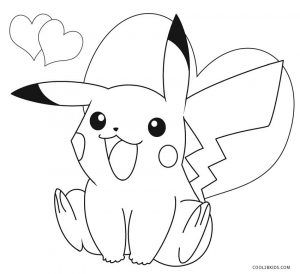 300x274 Free Printable Pikachu Coloring Pages For Kids Valentine's Day