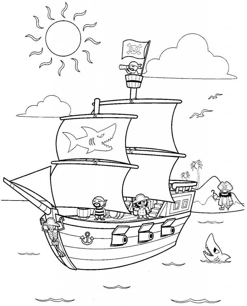 827x1024 Free Printable Pirate Coloring Pages For Kids
