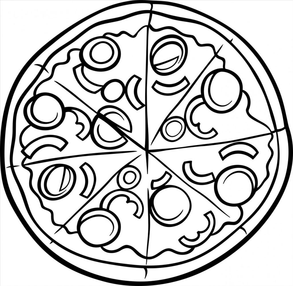 1023x997 Neat Design Free Printable Pizza Coloring Pages Download With 2