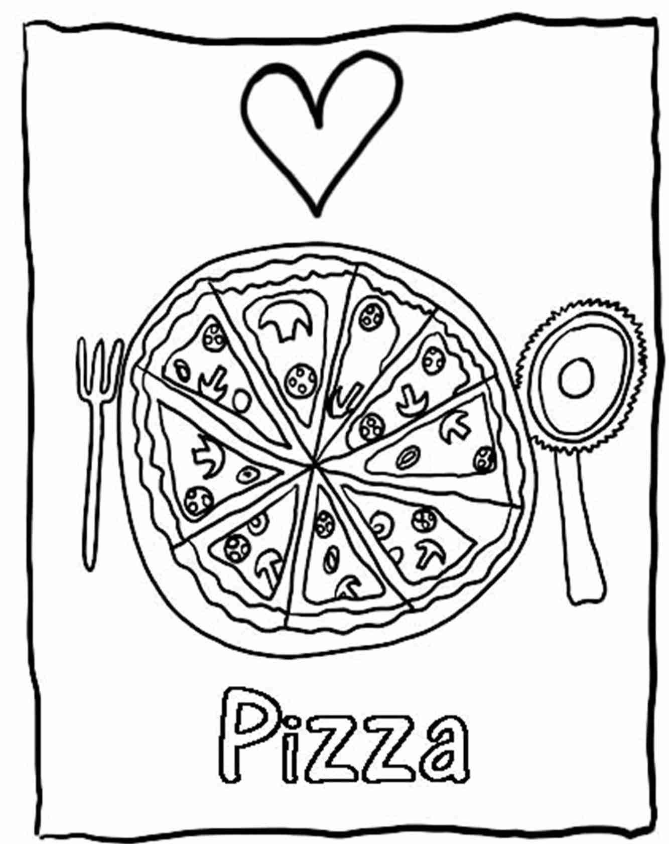 1333x1681 Pizza Coloring Pages For Childrens Printable Free Beautiful