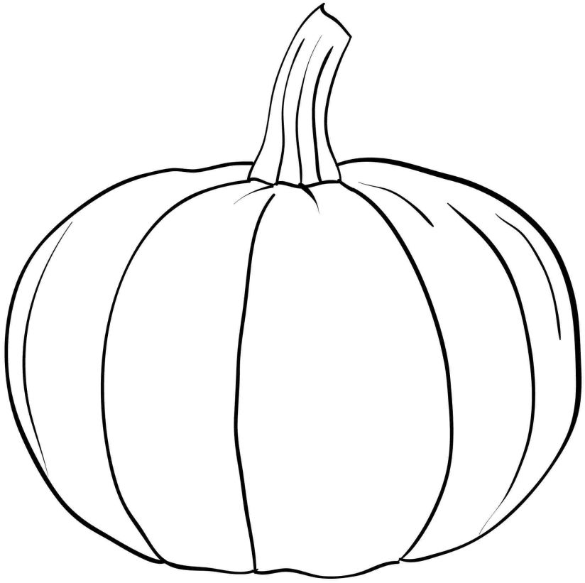 824x821 Coloring Pumpkins 36 Pumpkin Color Pages Cute Cartoon Pumpkin