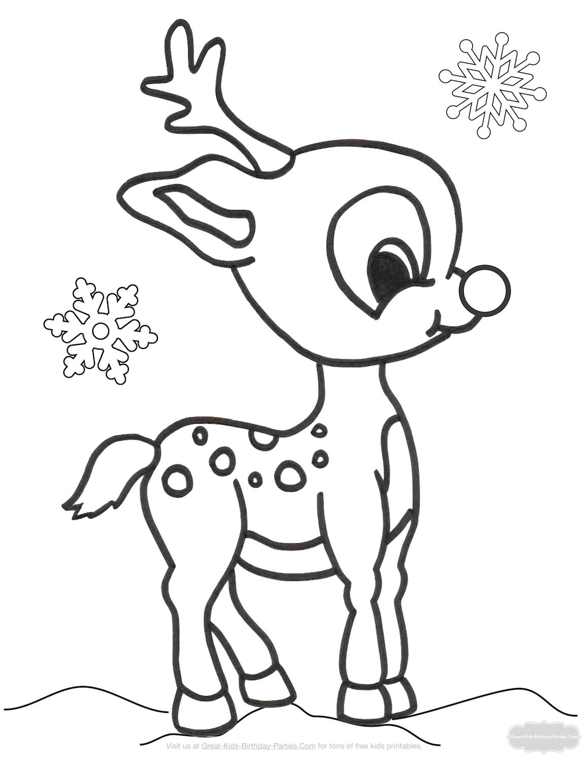 Free Printable Reindeer Coloring Pages