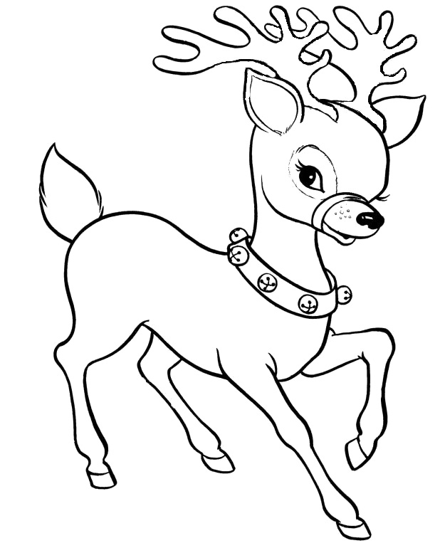 618x784 Mesmerizing Reindeer Coloring Page 44 On Free Book With Christmas