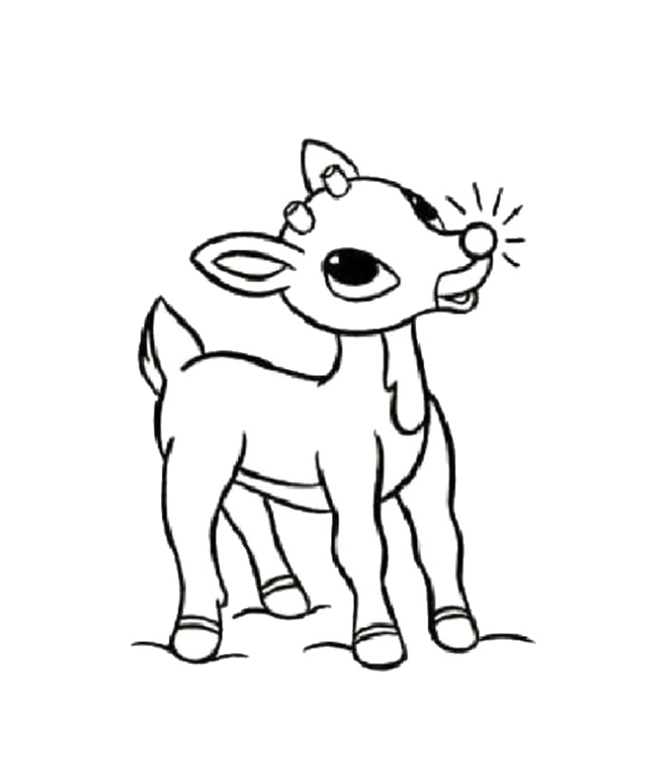 722x850 Baby Reindeer Coloring Pages Preschool In Beatiful Page Rudolph