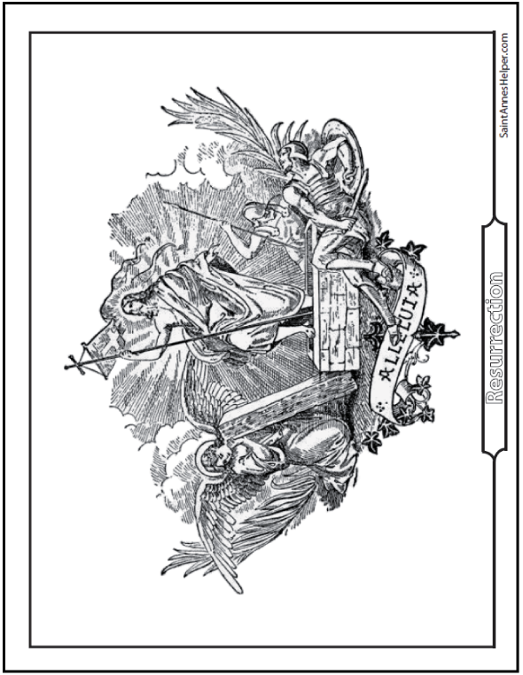 590x762 Printable Easter Coloring Pages Jesus' Resurrection