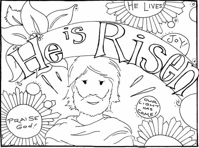802x598 Free Easter Color Pages Jesus Religious Easter Coloring Pages