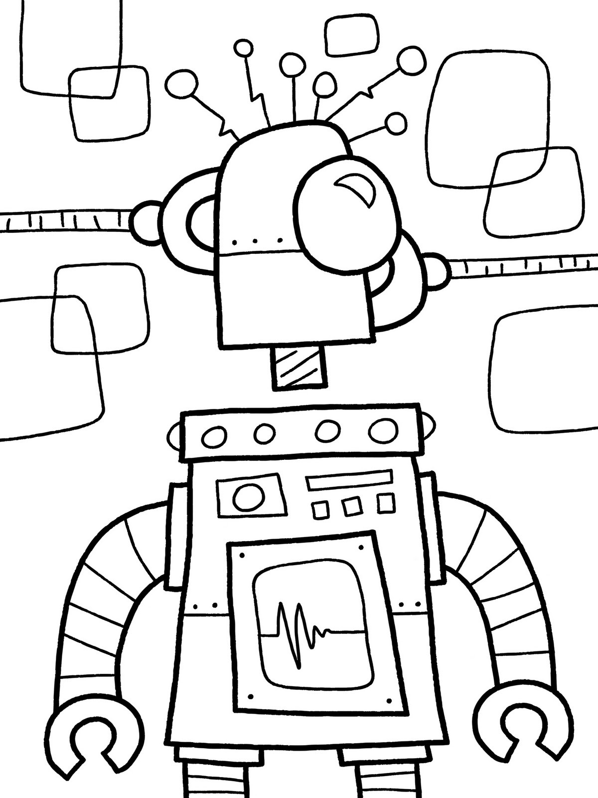 1200x1600 Robots Coloring Pages For Kids Luxury Free Printable Robot