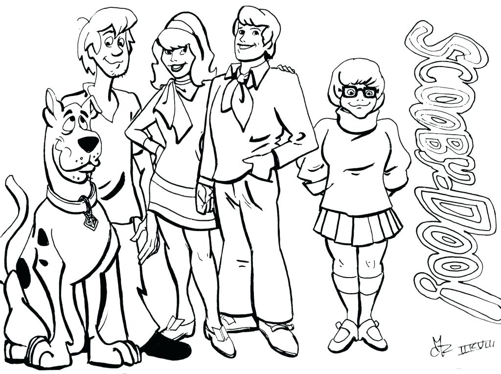 1024x764 Free Scooby Doo Coloring Pages Coloring Page Pages Free Gang Free