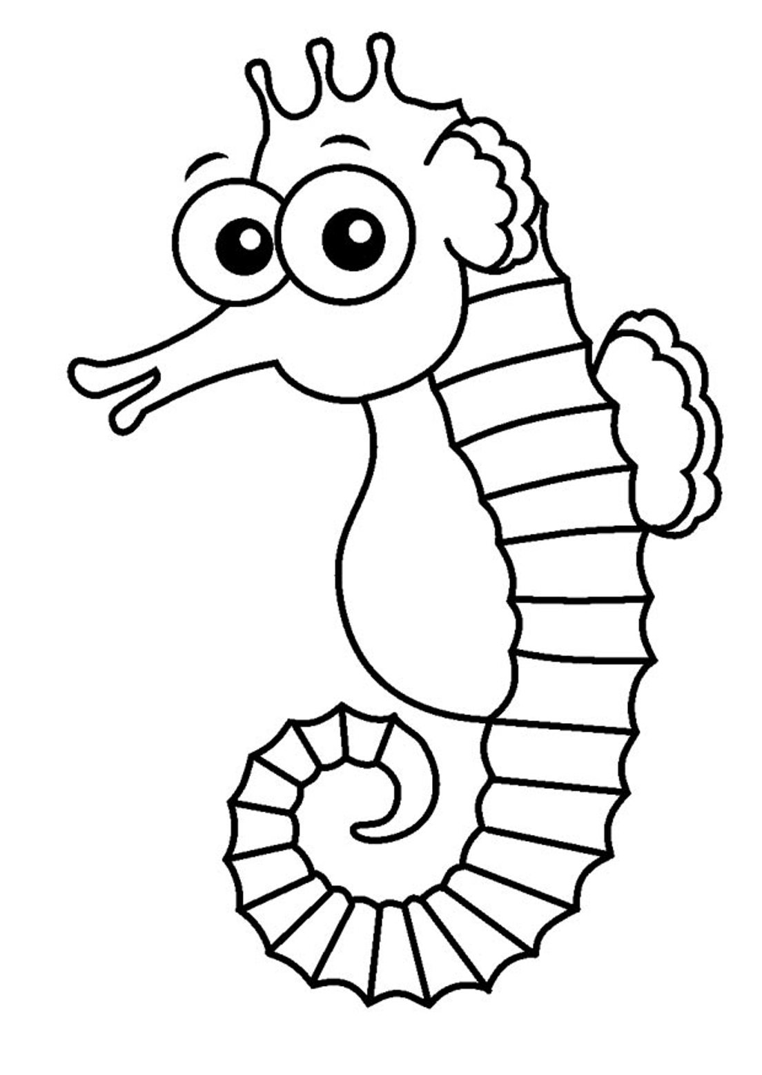 Free Printable Seahorse Coloring Pages