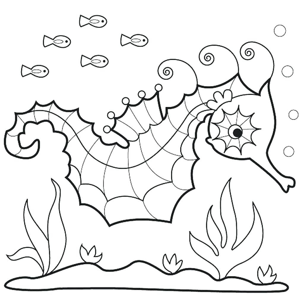 1024x1024 Coloring Pages ~ Seahorse Coloring Pages Realistic Free Seahorses