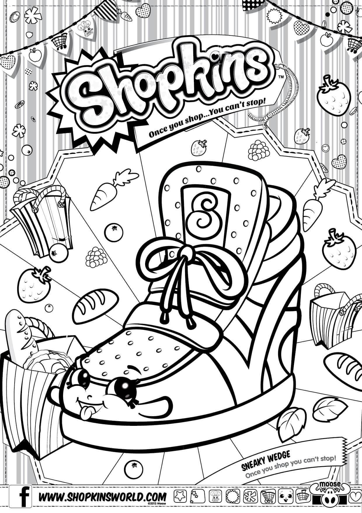 1240x1754 Shopkins Coloring Pages Season 2 Sneaky Wedge Shopkins