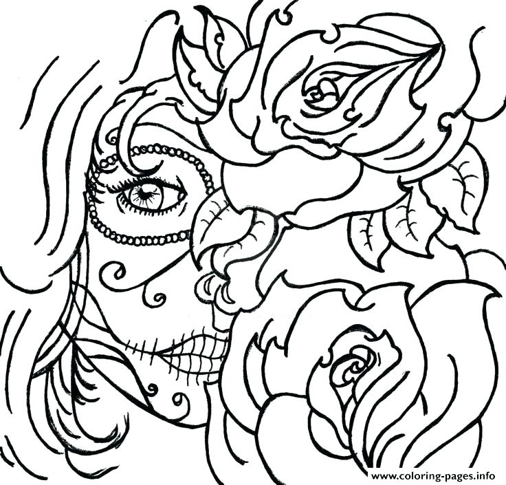 736x705 Skulls Coloring Pages Sugar Skull Coloring Pages Cool Colouring