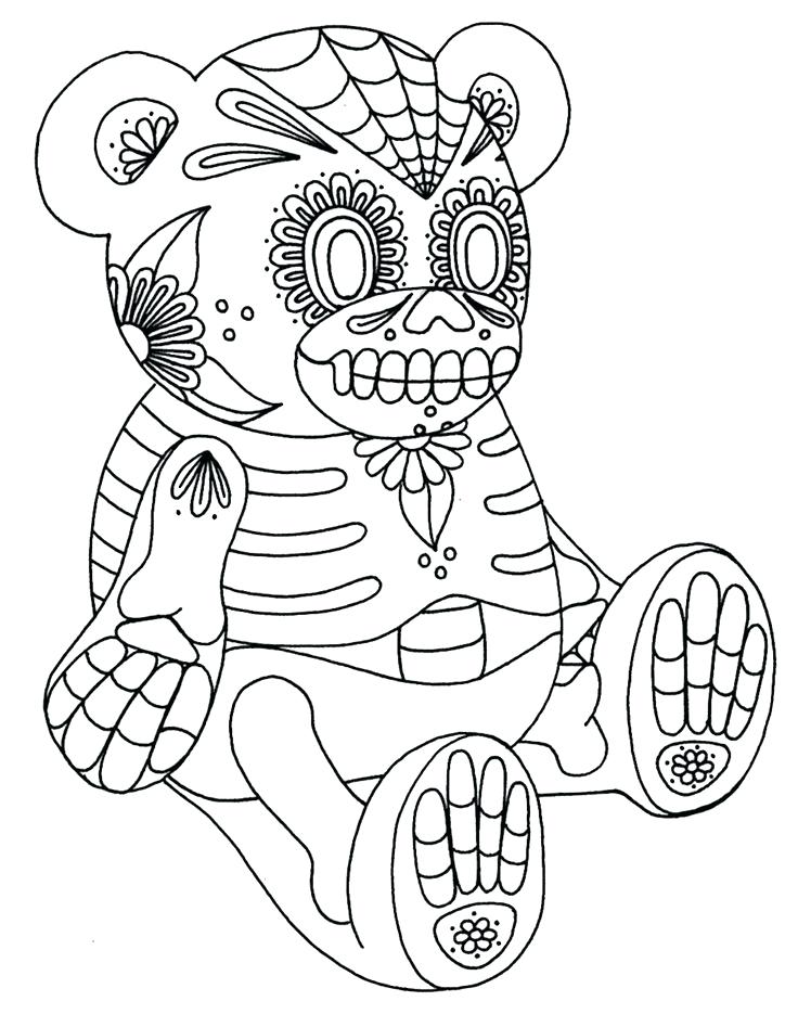 736x947 Printable Sugar Skull Coloring Pages Coloring Design