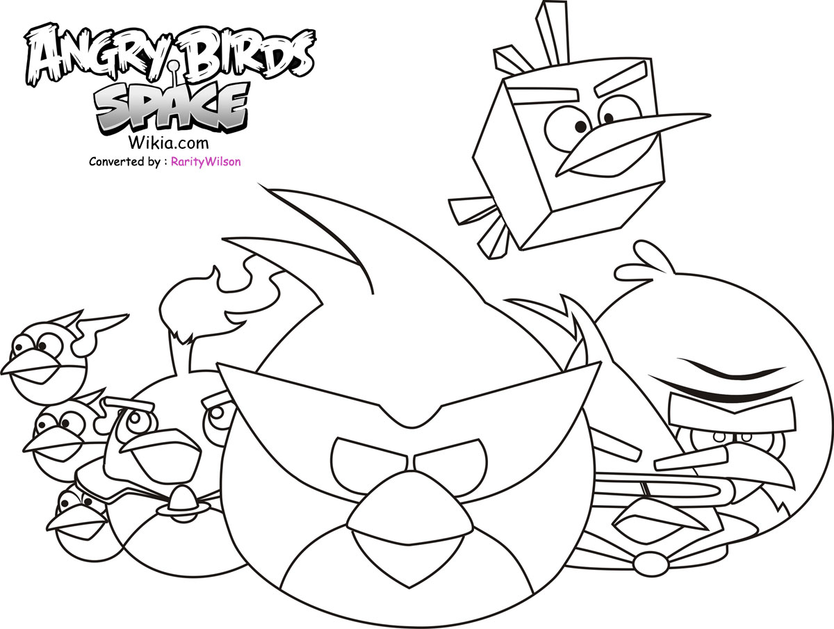1200x905 Angry Birds Space Coloring Pages Team Colors Angry Bird Coloring