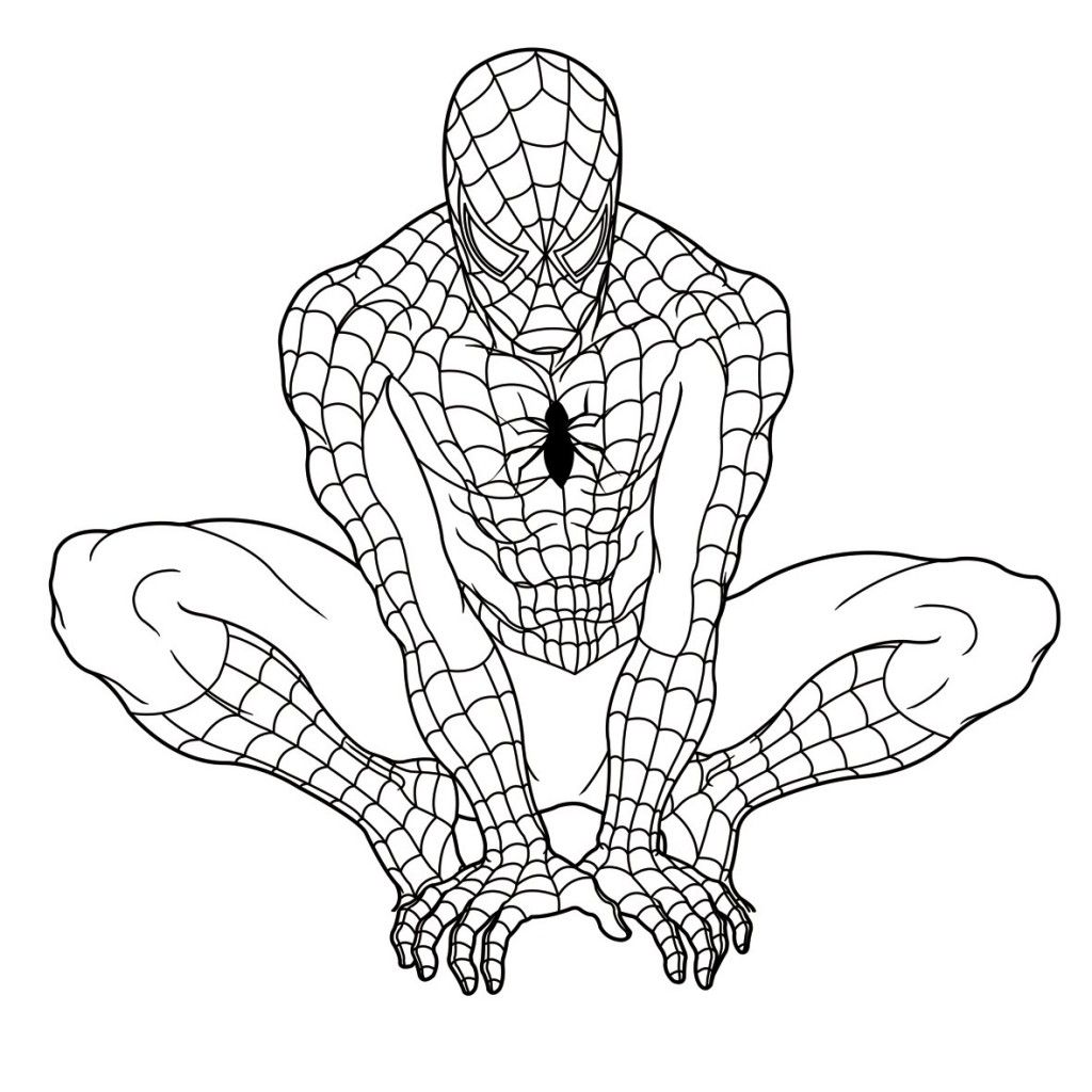 1024x1024 Free Printable Spiderman Coloring Pages For Kids Spiderman