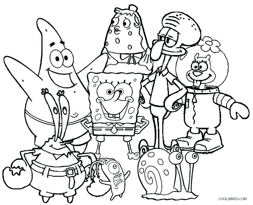 850x688 Spongebob Coloring Pages Free Spongebob Coloring Pages Printable