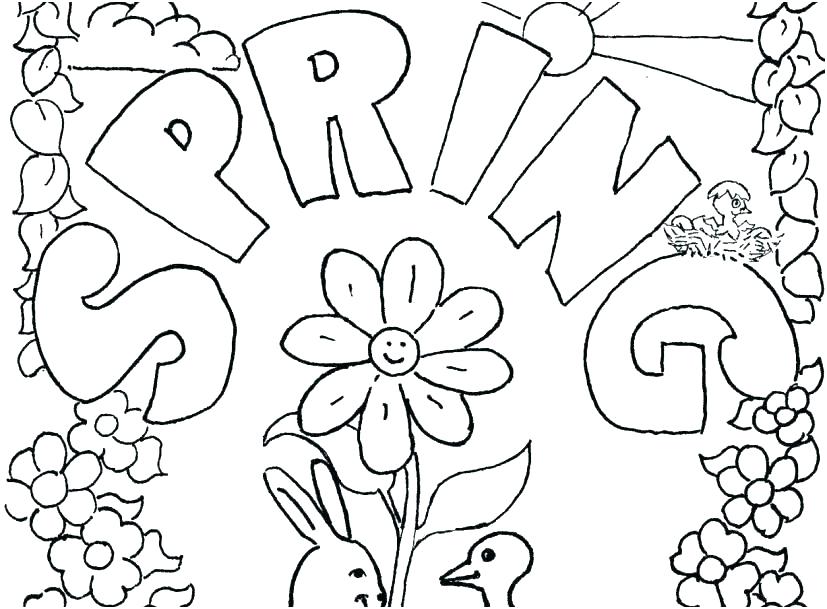 827x609 Spring Coloring Pages Fr Beautiful Free Printable Spring Coloring