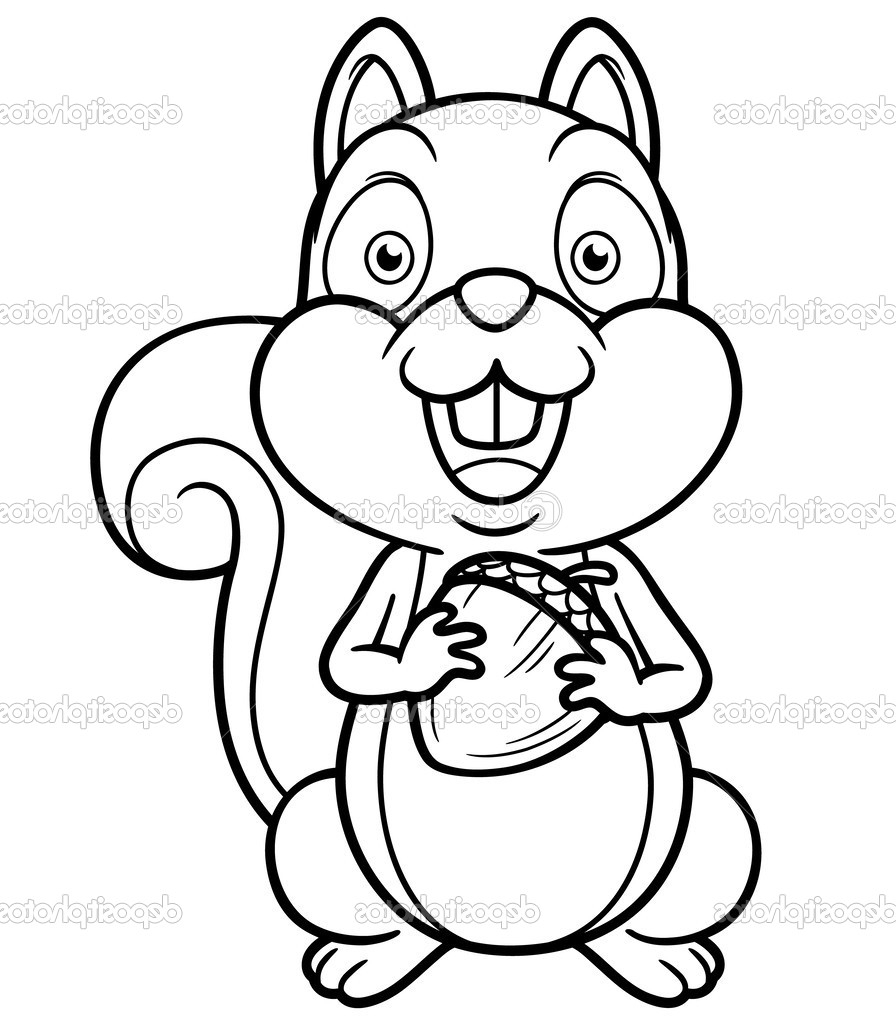 Free Printable Squirrel Coloring Pages