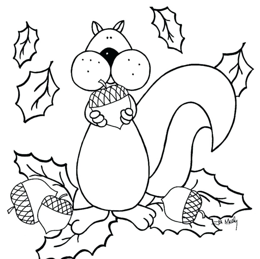 1024x1018 Coloring Pages ~ Squirrel Coloring Page Autumn Pages Gray Squirrel