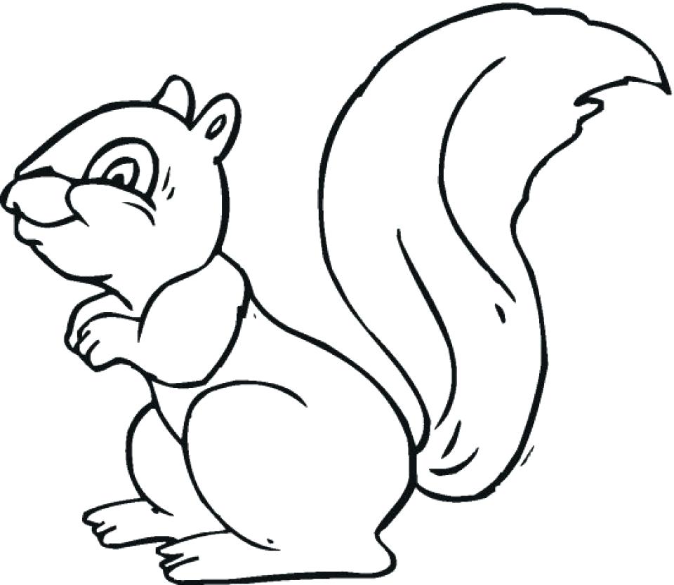 960x834 Coloring Pages ~ Squirrel Coloring Page Easy Pages