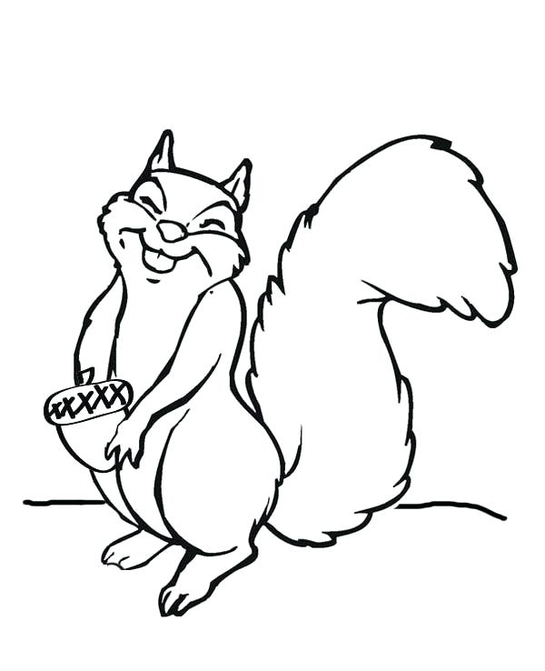600x738 Coloring Pages Of Squirrels Squirrel Colouring Page Coloring Book
