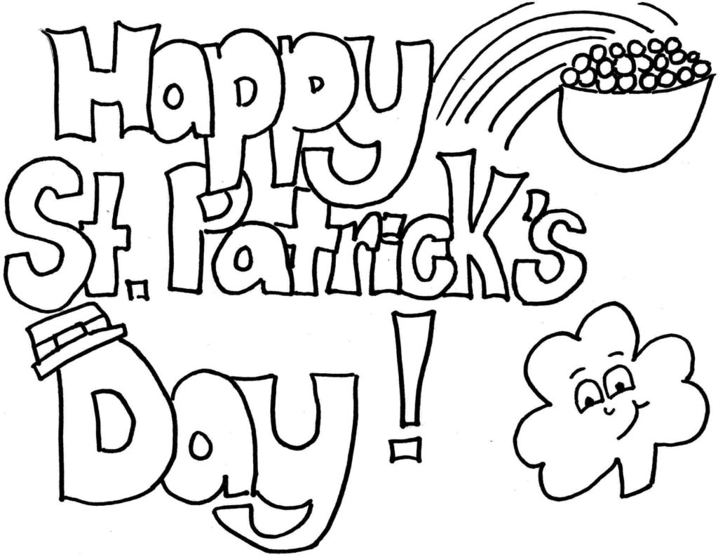 1024x794 Awesome St Patrick Day Coloring Pages Cute St Patrickampaposs Day