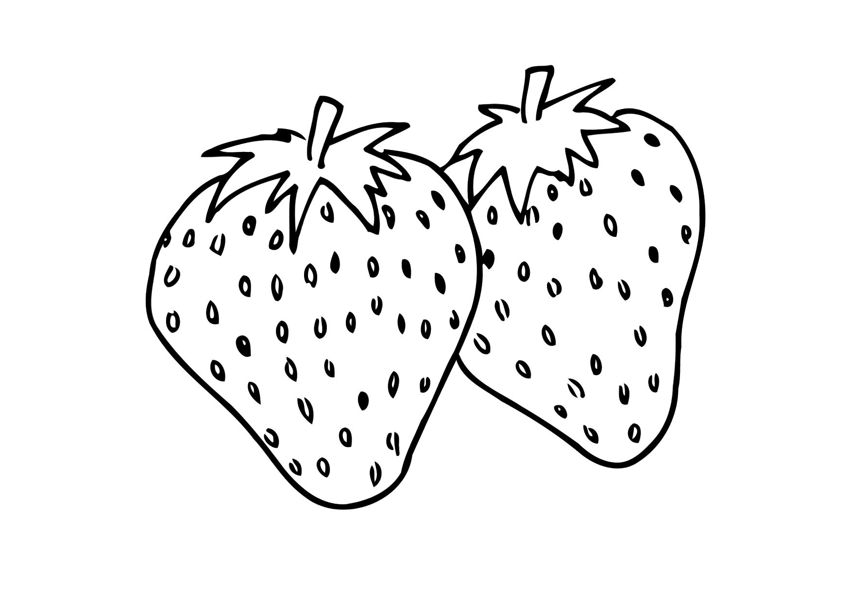 Free Printable Strawberry Coloring Pages