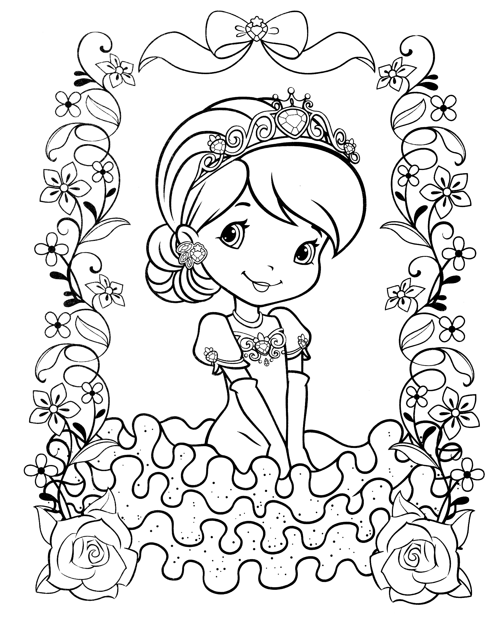 1700x2200 Strawberry Coloring Pages Gallery