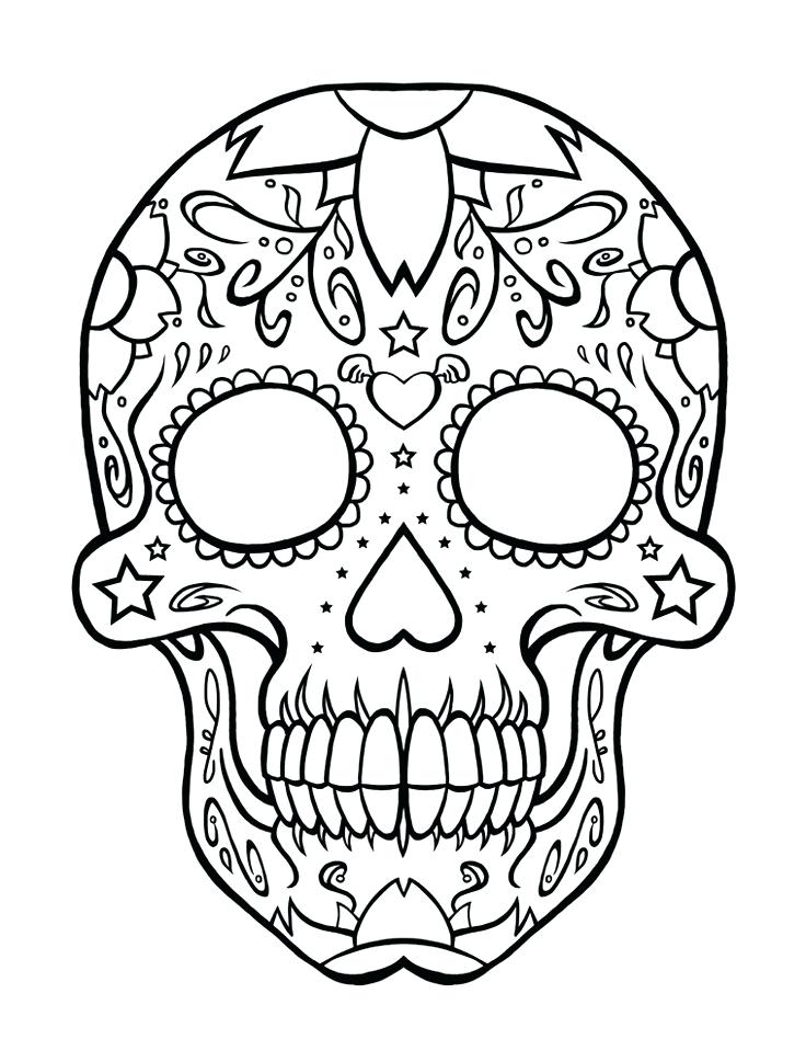 736x969 Free Printable Sugar Skull Coloring Pages Day Of The Dead Coloring