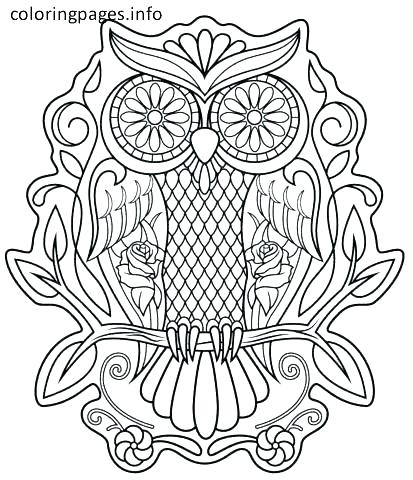 413x480 Owl Coloring Page Free Printable Sugar Skull Coloring Pages Free