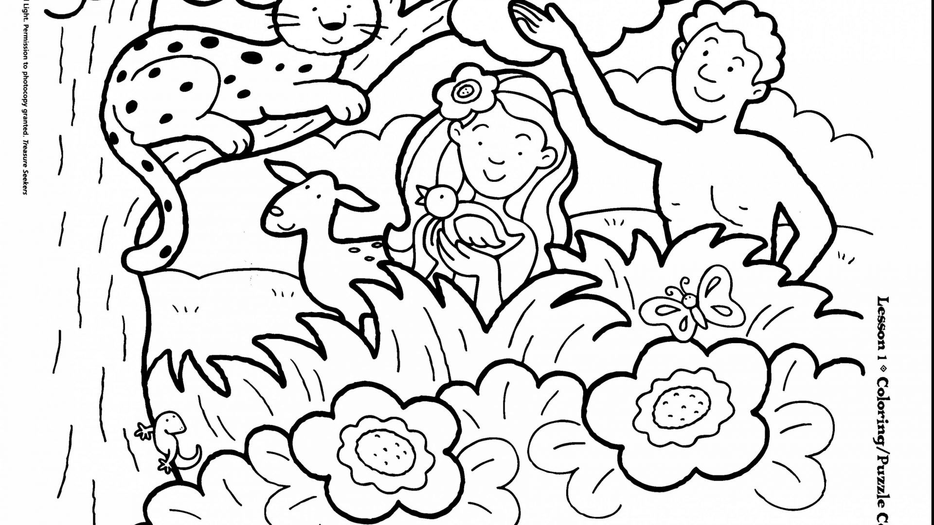 1920x1080 Magnificent Sunday School Bible Coloring Pages Printable Page