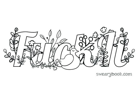 570x440 Swear Word Coloring Pages Free Printable Best Swear Word Coloring