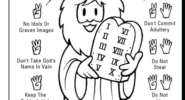 728x393 Commandments Color Sheet Crafts Bible Crafts 10 Commandments