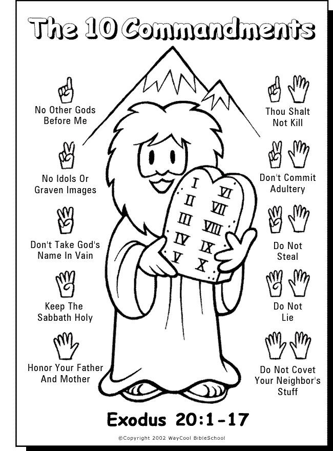 650x880 Free Printable Ten Commandments Coloring Pages New 140 Best