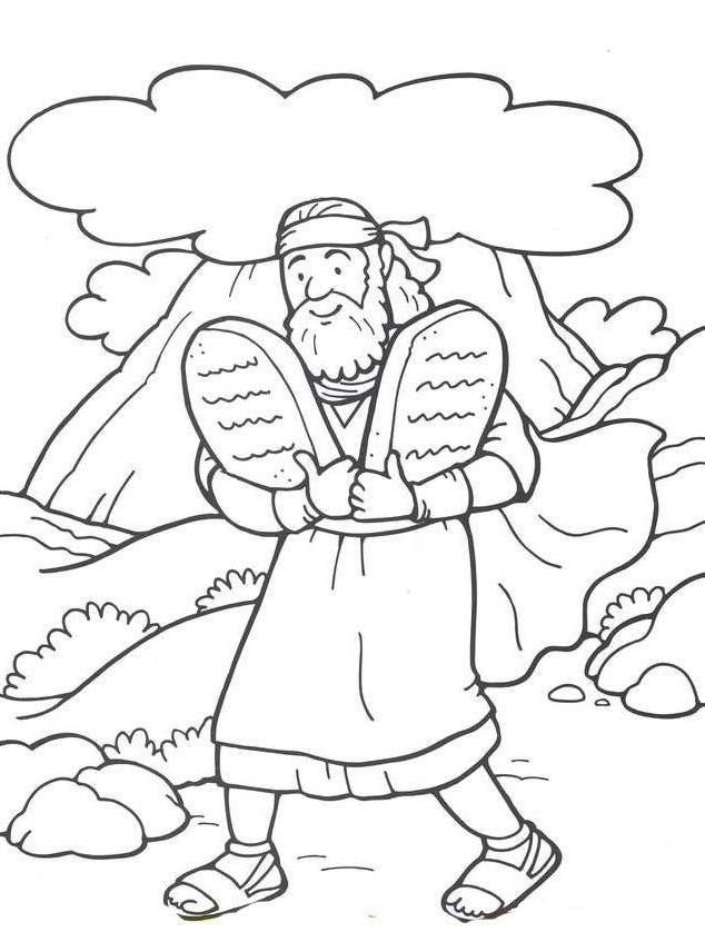 634x838 Ten Commandments Coloring Pages Marvelous Ten Commandments