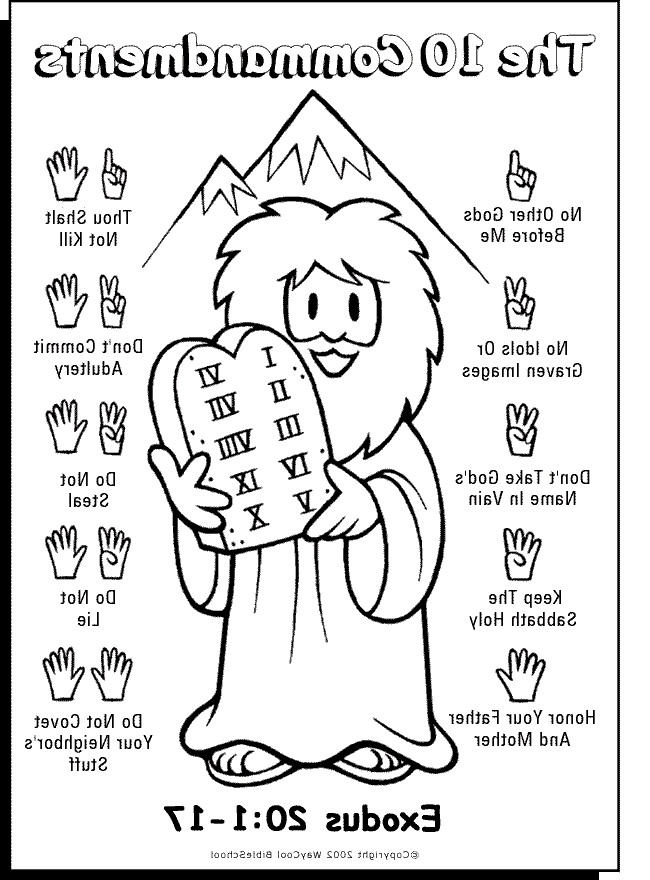 650x880 10 Commandments Coloring Page Ten Wall Chart Of Colouring Pages