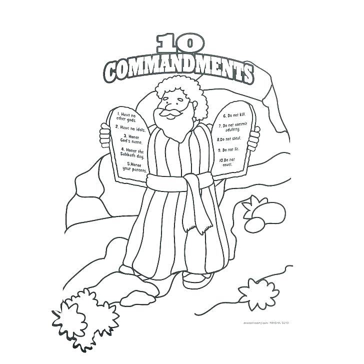 728x728 10 Commandments Coloring Pages Ten Commandments For Kids Coloring