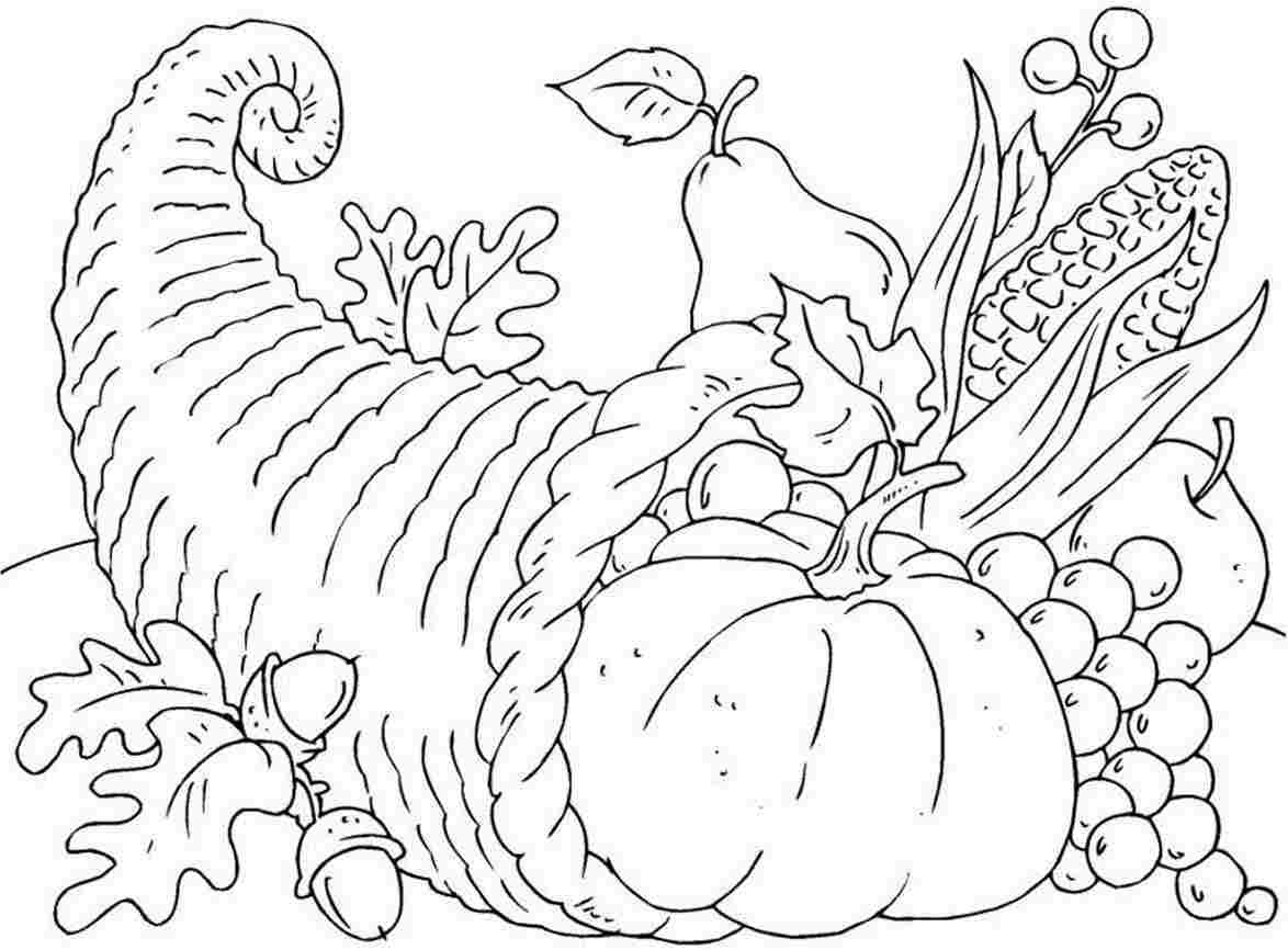 1174x866 Printable Thanksgiving Coloring Pages