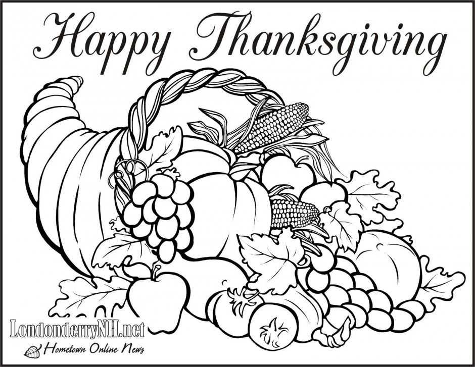 940x727 Free Printable Thanksgiving Color Sheets. Therapeutic Coloring