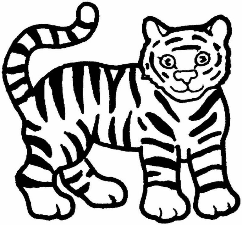 770x716 Tiger Coloring Pages New Free Printable Animal Tiger Coloring