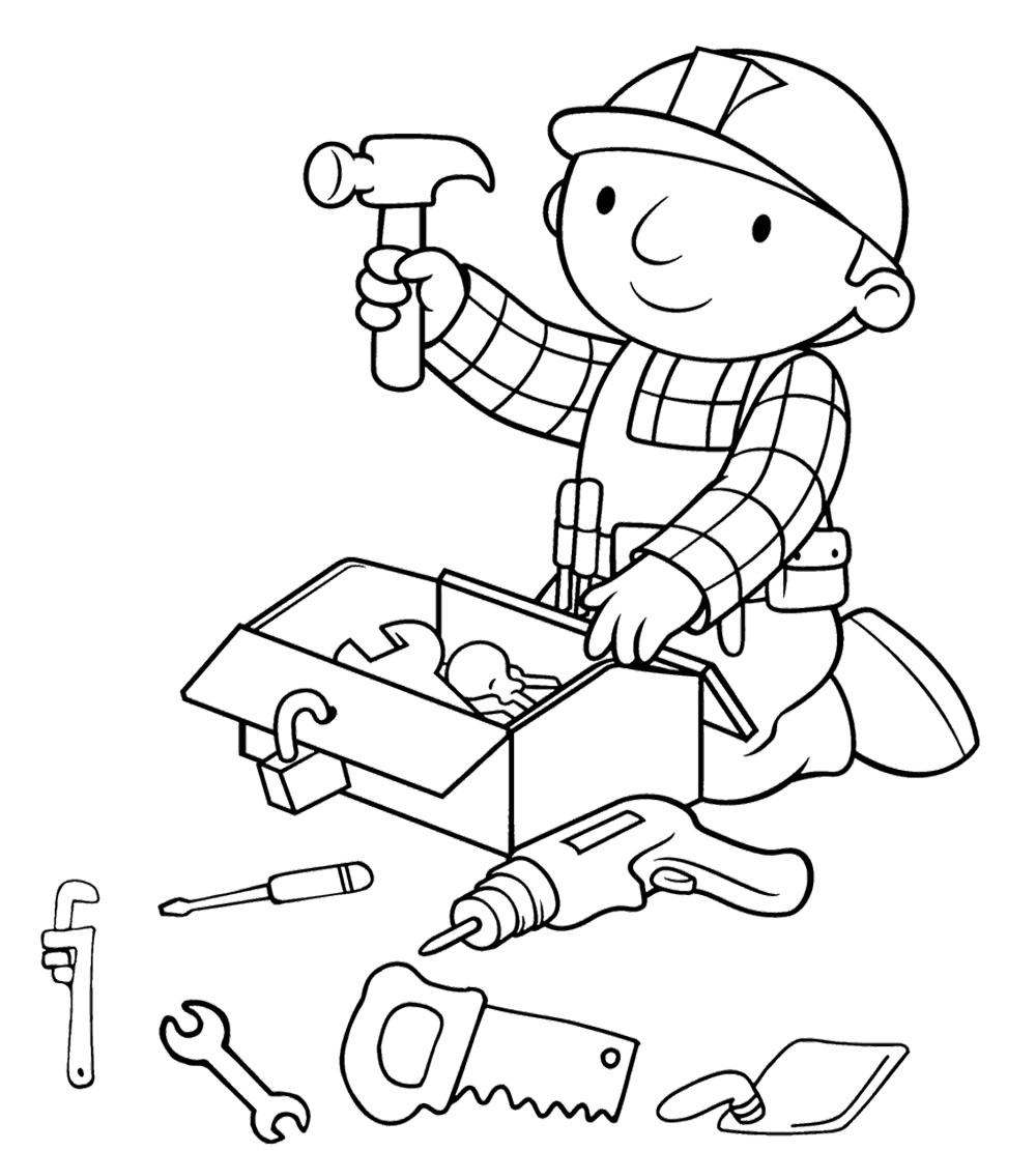 Free Printable Tools Coloring Pages