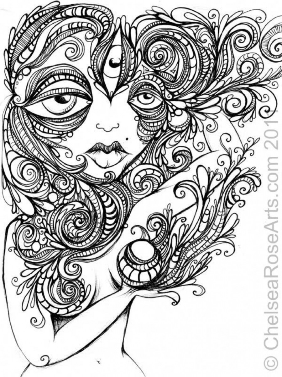 900x1200 Free Printable Trippy Coloring Pages Page Tearing Shroom