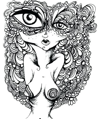 412x500 Trippy Coloring Pages Trippy Weed Coloring Page Free Printable