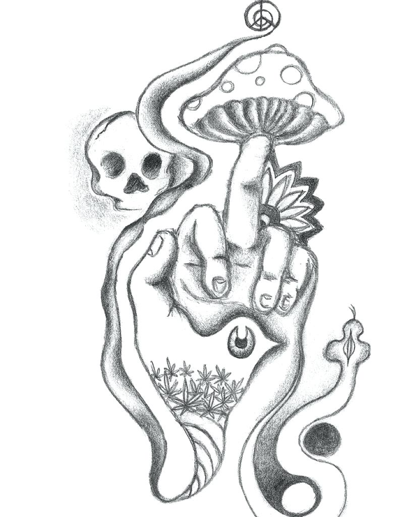 793x1024 Trippy Weed Coloring Page Free Printable Pages Remarkable