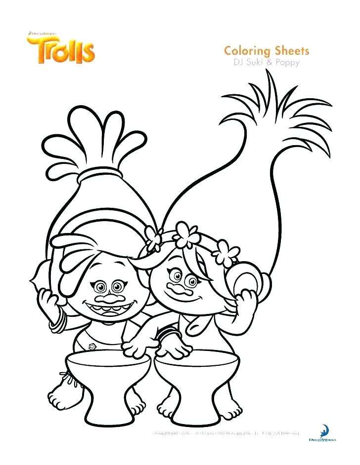 728x942 Poppy Coloring Pages Trolls Coloring Pages Poppy And Poppy